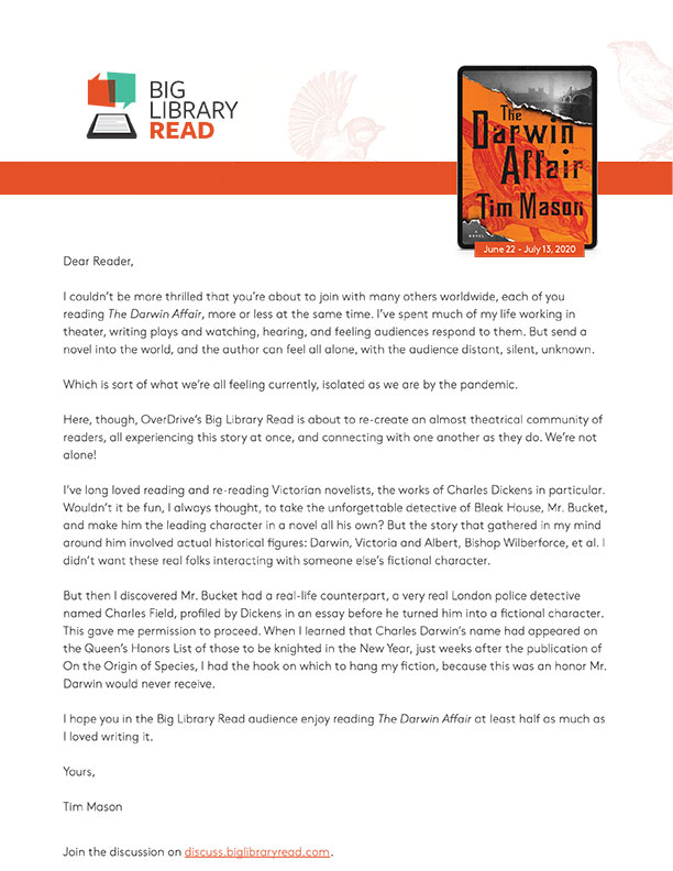 Letter from author